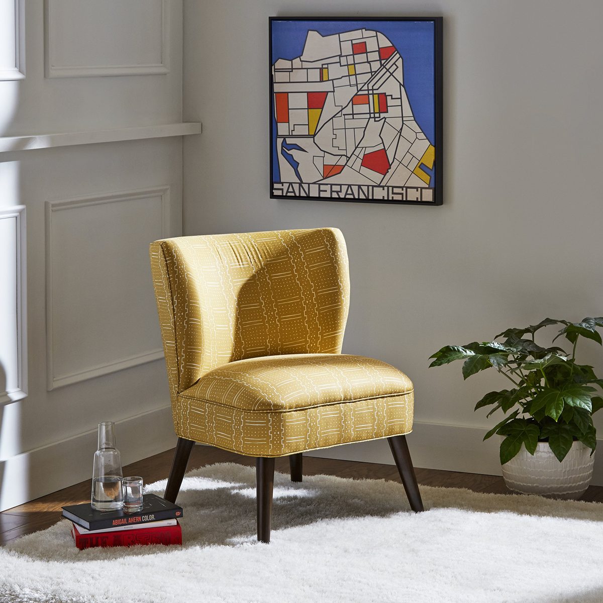 Amazon Brand – Rivet SoDo Round Back Modern Accent Chair, Citrine