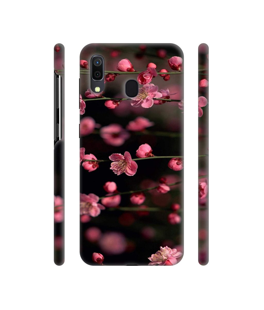 Amazon Brand - Solimo Designer Pink Flowers 3D Printed Hard Back Case Mobile Cover for Samsung Galaxy A30