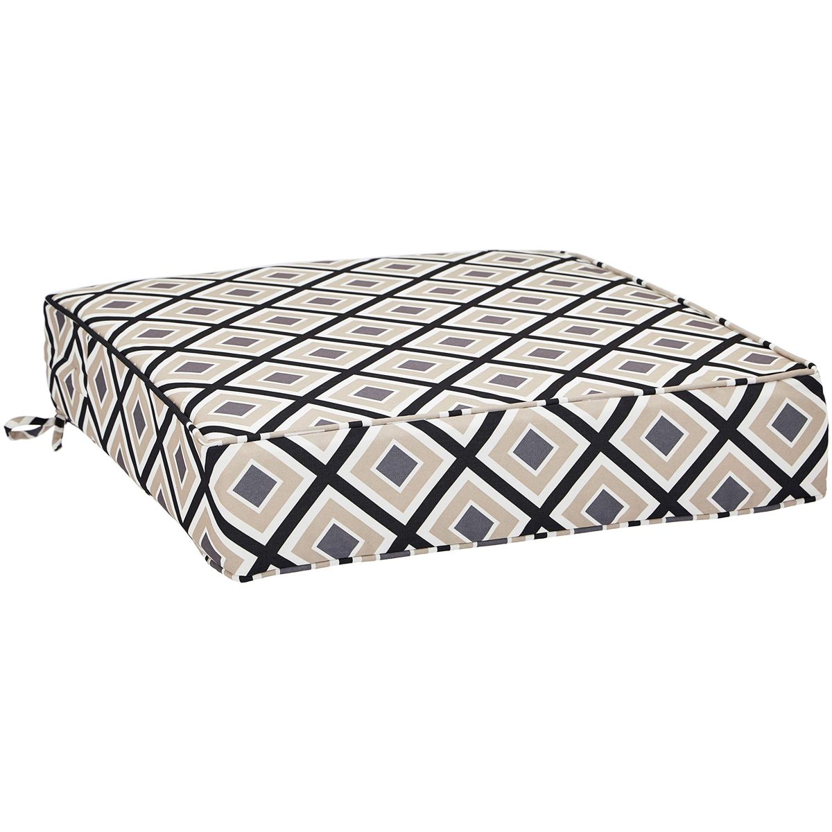 Amazon Basics Deep Seat Patio Seat and Back Cushion Set - Black Geometric