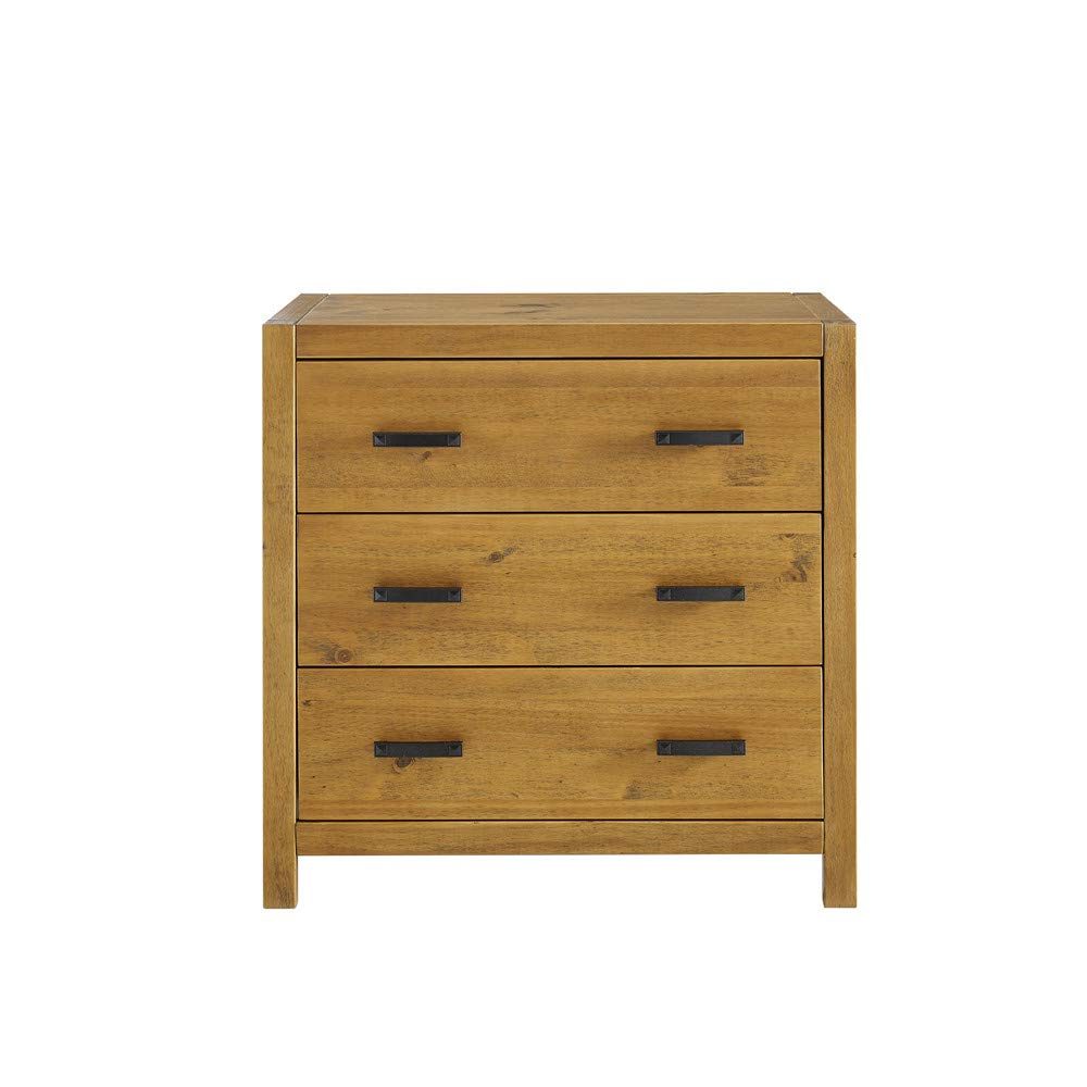 Amazon Brand – Stone & Beam Rustic 3-Drawer Bedroom Dresser, 31.9"W, Oak Finish