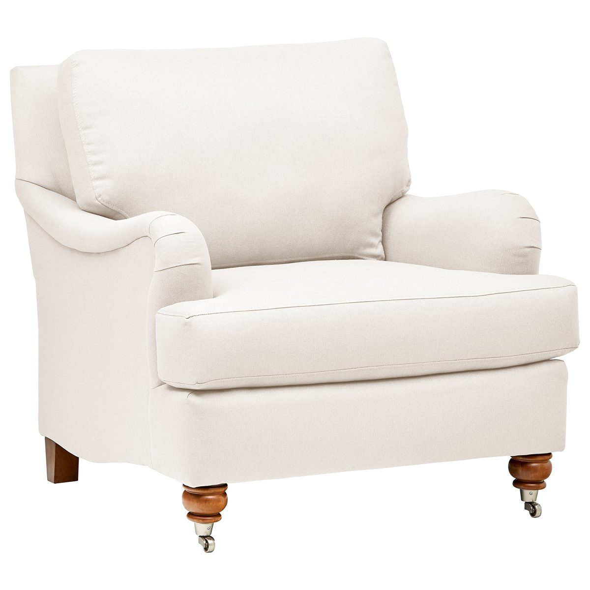 Amazon Brand – Stone & Beam Brandeberry Farmhouse Charles of London Accent Chair, 38"W, Beige