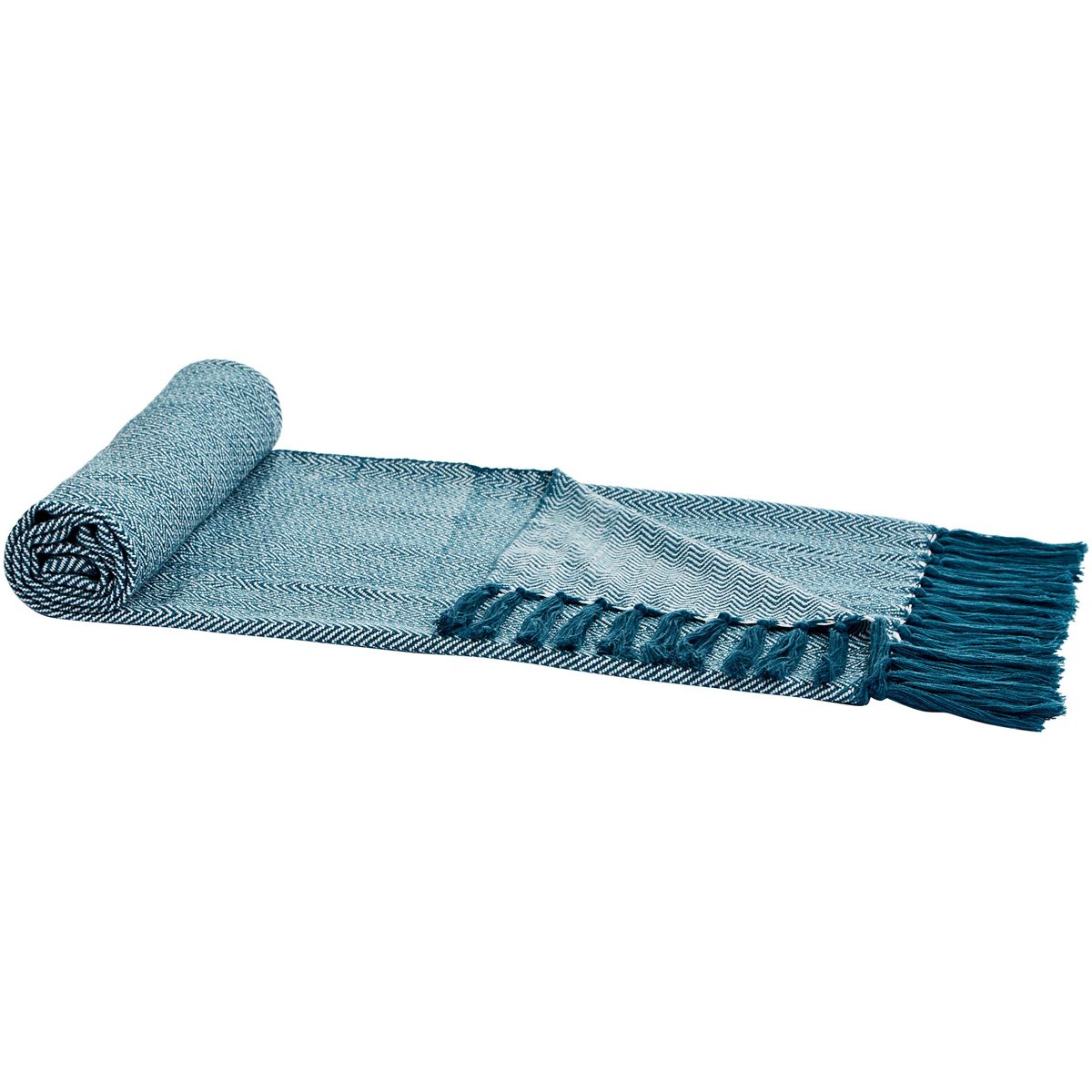 AmazonBasics Herringbone Knitted Fringed Blanket