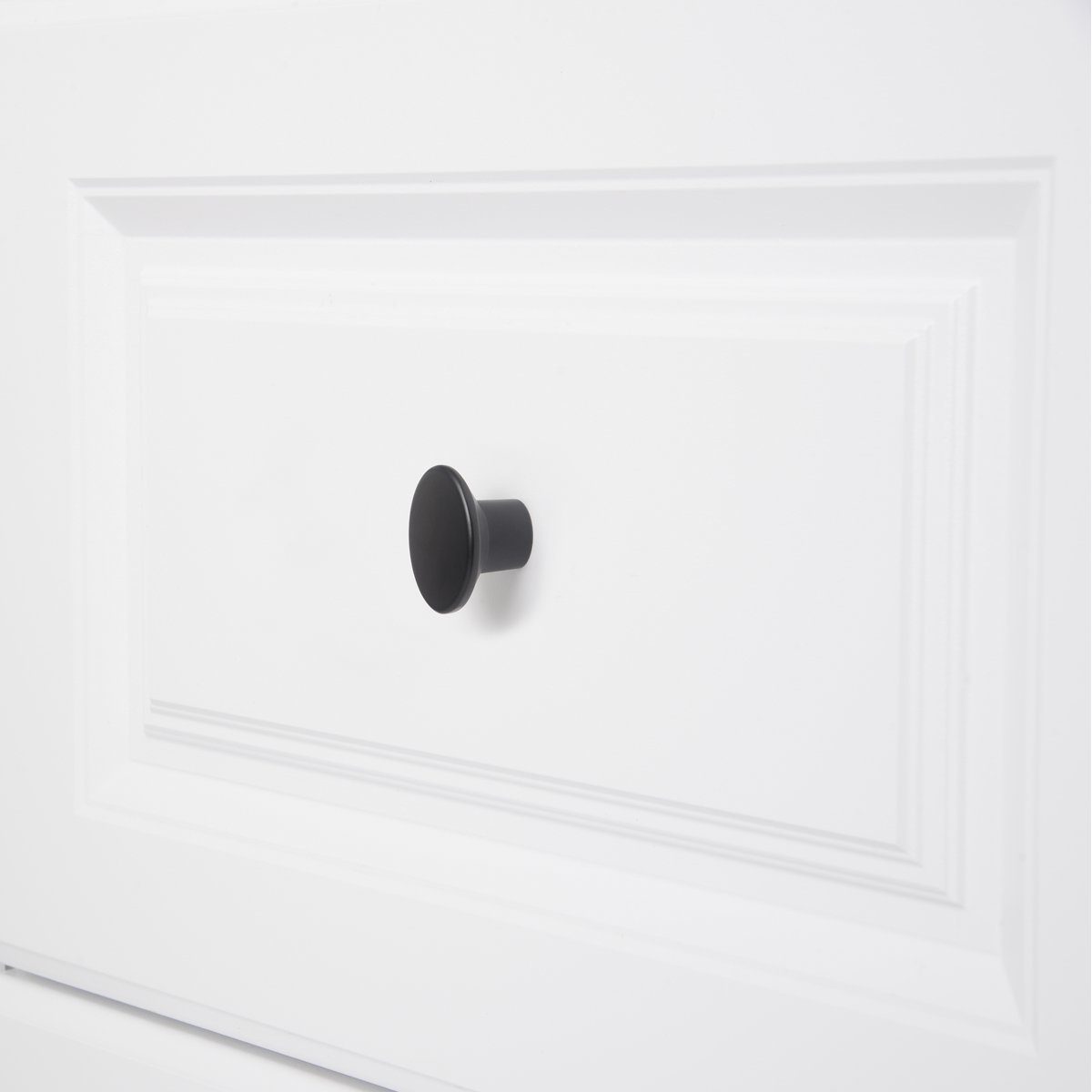 AmazonBasics - Flat Round Drawer Knob - 3.66 cm Diameter, AB1400-FB-10