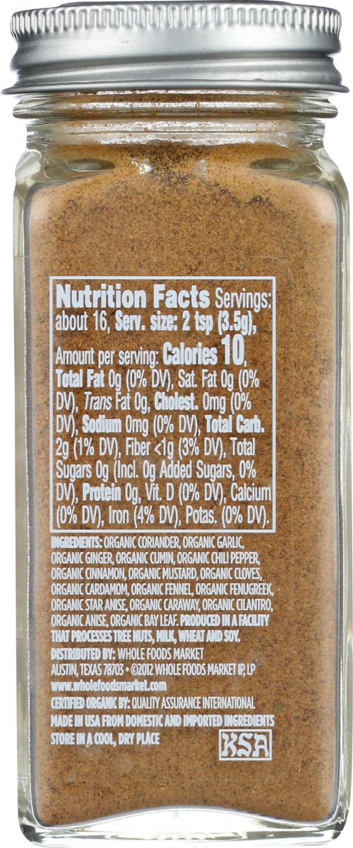 WHOLE FOODS MARKET Organic Balti Curry Seasoning, 2.01 OZ