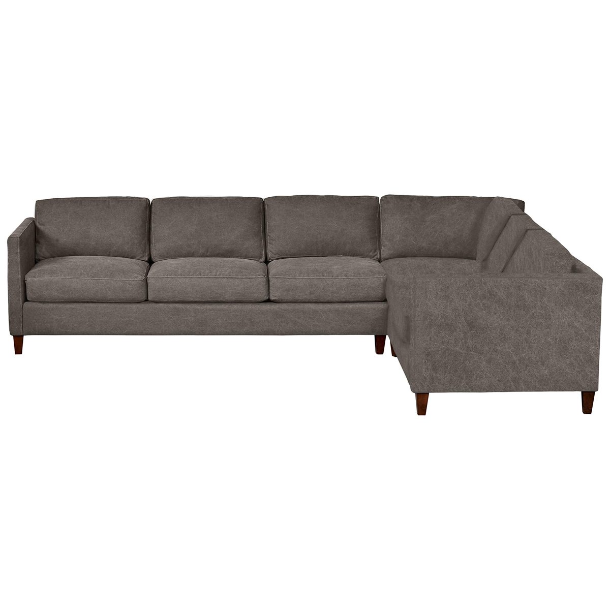 Amazon Brand – Stone & Beam Andover Modern Left L-Sectional Sofa, 124"W, Pewter
