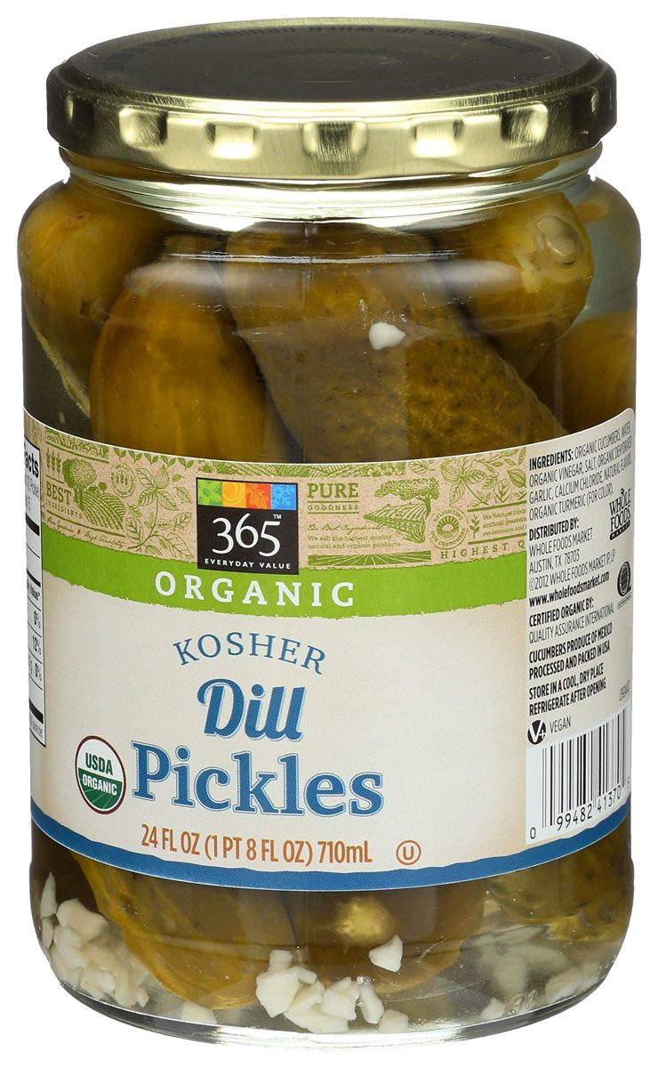 365 Everyday Value, Organic Dill Pickles, 24 fl oz