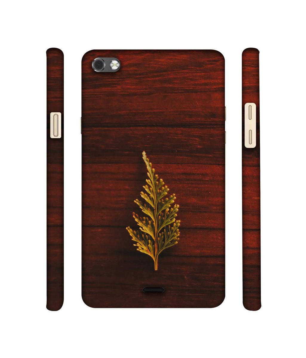 Amazon Brand - Solimo Designer Leaf on Wood 3D Printed Hard Back Case Mobile Cover for Micromax Canvas Sliver 5 Q450