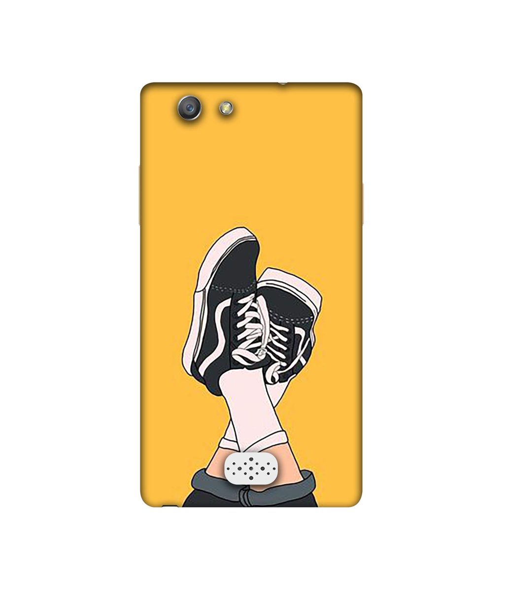 Amazon Brand - Solimo Designer Boy Shoes Pattern UV Printed Soft Back Case Mobile Cover for Oppo Neo 5 (2015)
