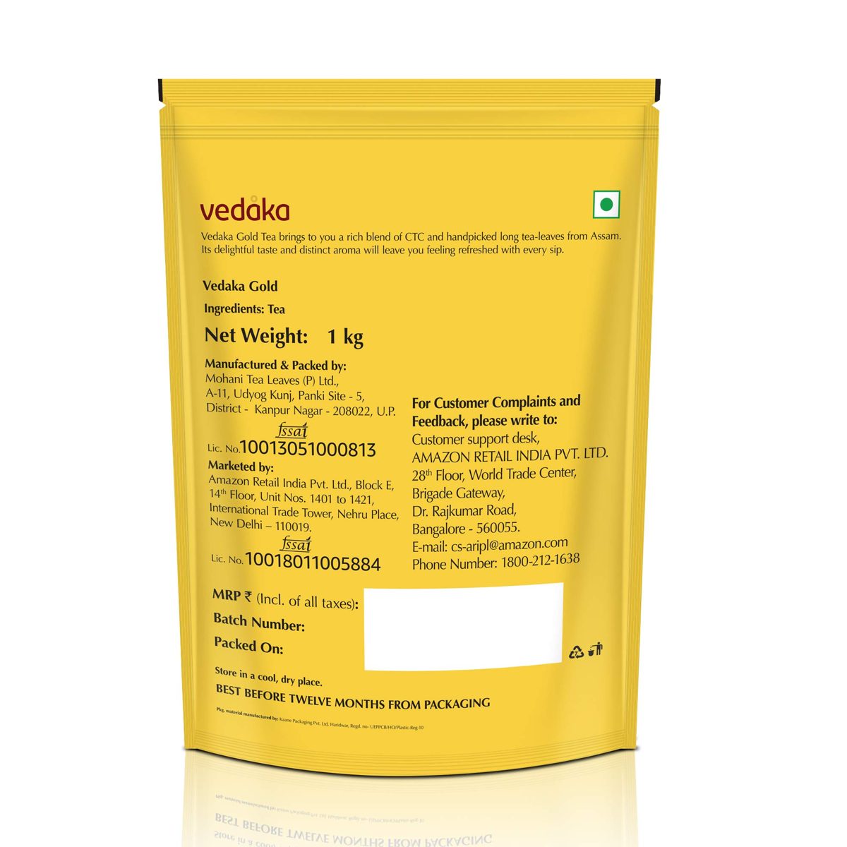 Amazon Brand - Vedaka Gold Tea, 1kg