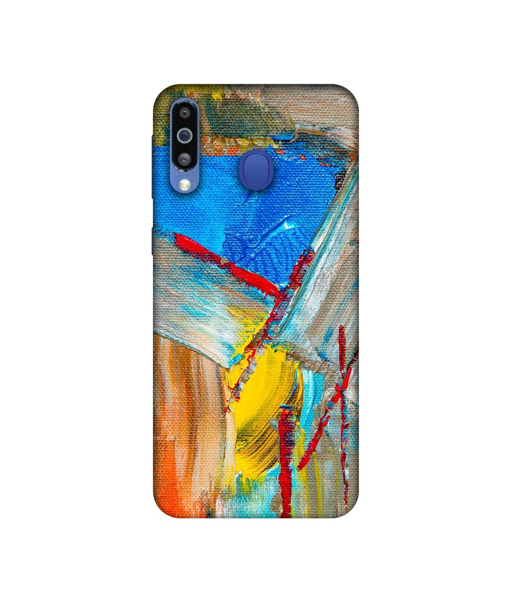 Amazon Brand - Solimo Designer Randam Multicolor Mash 3D Printed Hard Back Case Mobile Cover for Samsung Galaxy M21