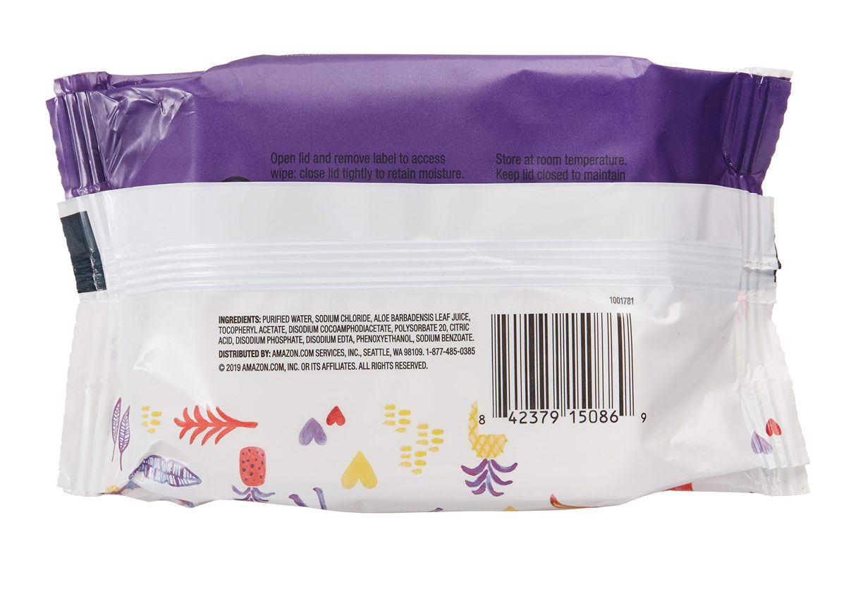 Amazon Brand - Mama Bear Saline Nose and Face Baby Wipes, Hypoallergenic, Unscented, 180 Count (6 Packs of 30 Wipes)