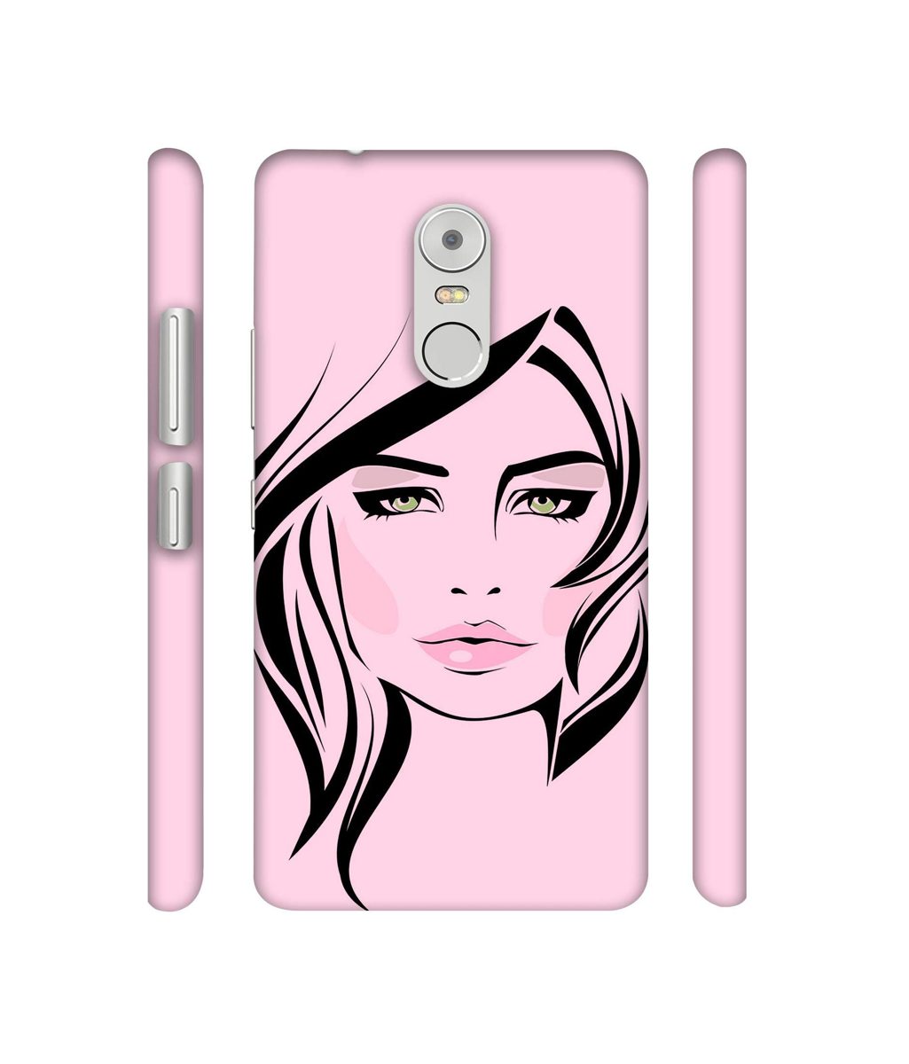 Amazon Brand - Solimo Designer Pink Lady Pattern 3D Printed Hard Back Case Mobile Cover for Lenovo K6 Note