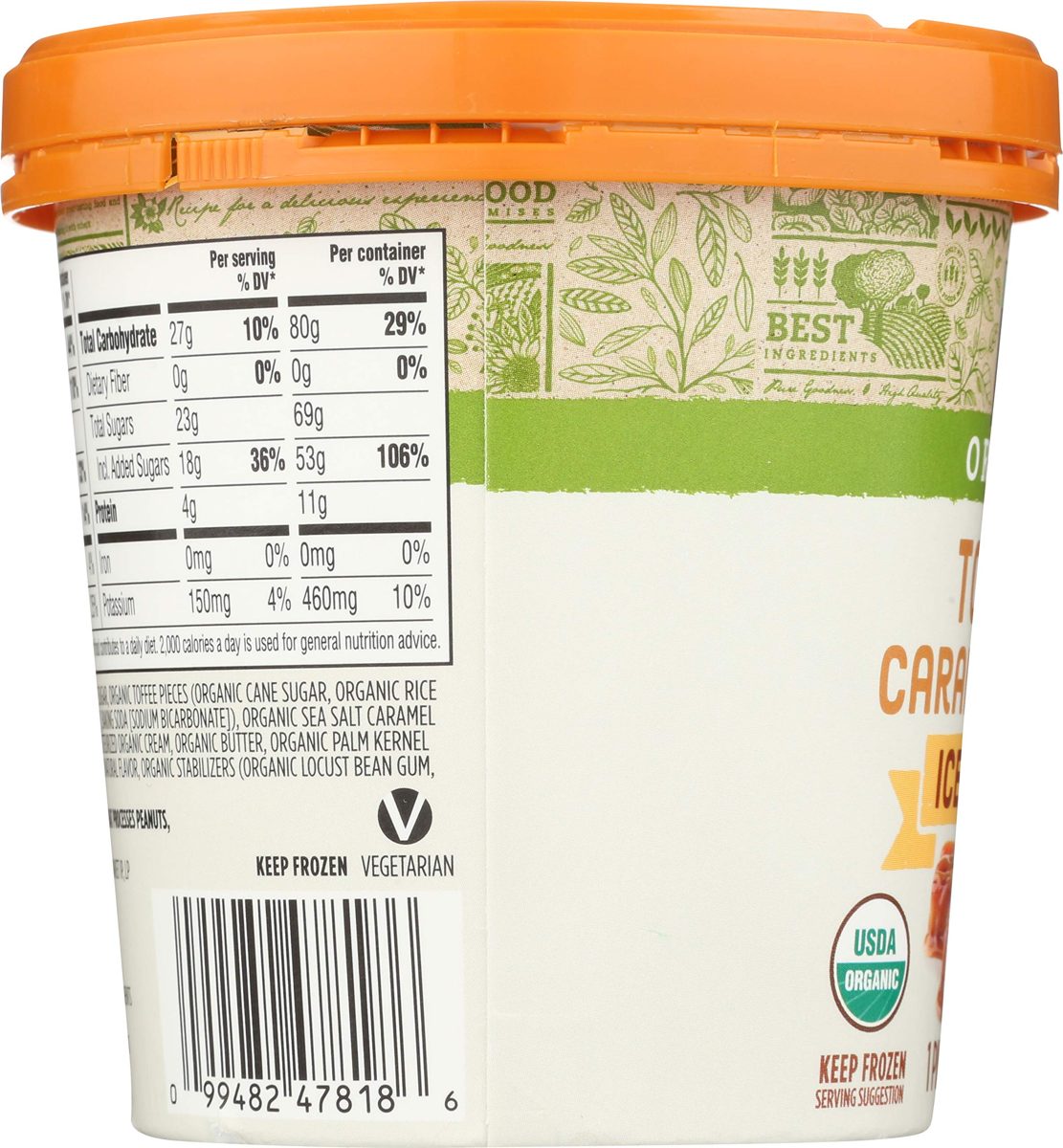 365 Everyday Value, Organic Caramel Toffee Crunch Ice Cream, 16 oz
