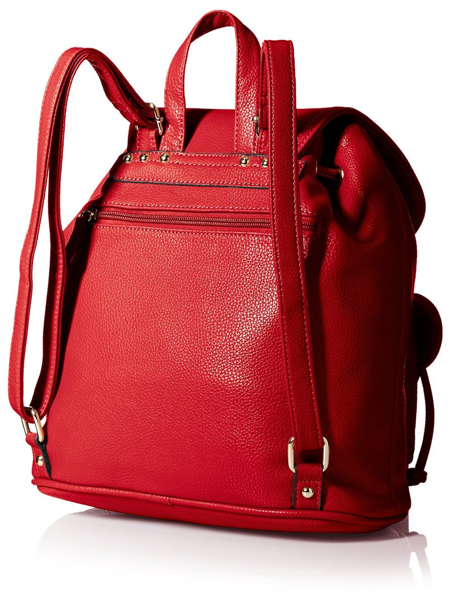 SOCIETY NEW YORK Women's Backpack with Tassel, Red