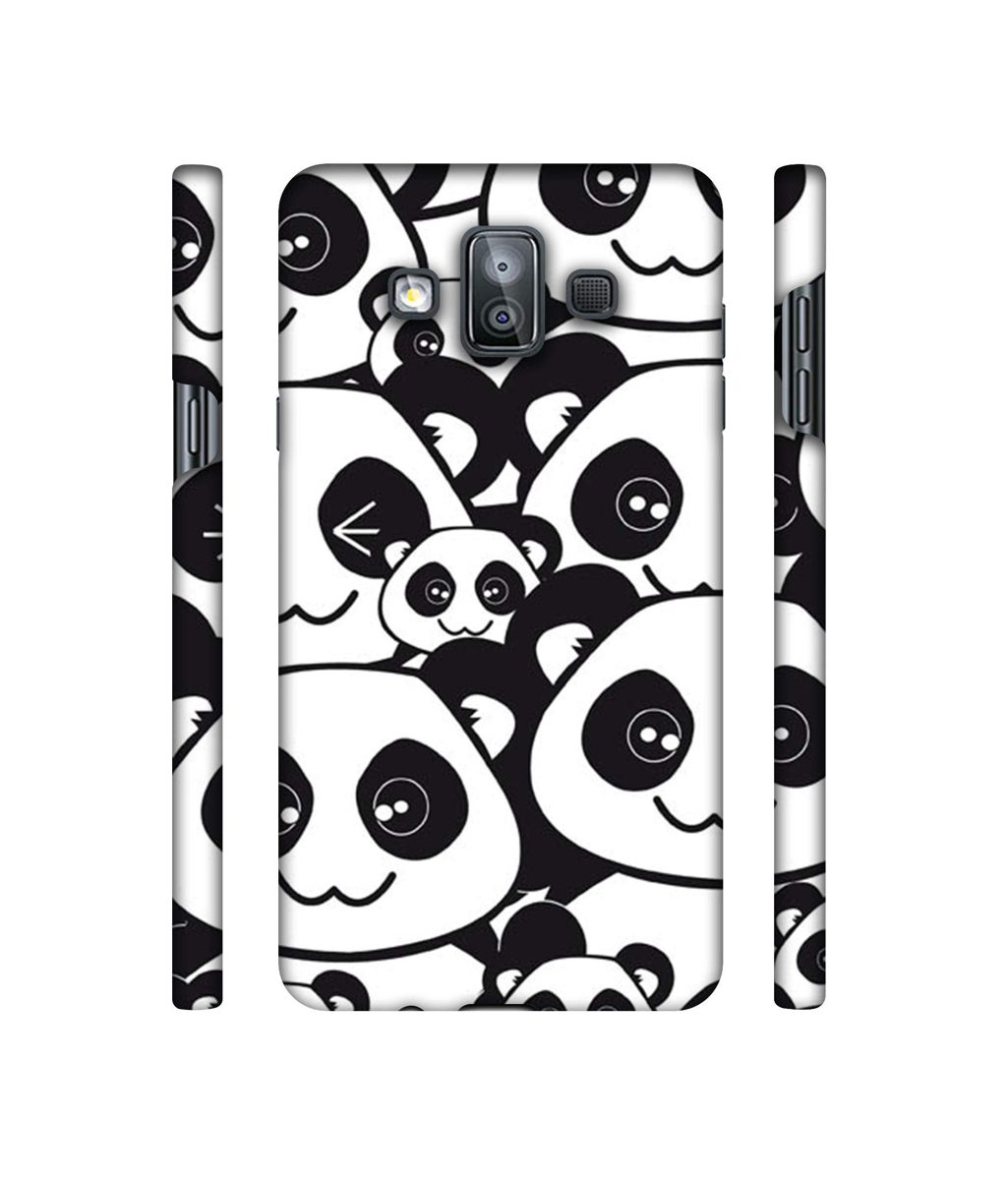 Amazon Brand - Solimo Designer Panda Texture 3D Printed Hard Back Case Mobile Cover for Samsung Galaxy J7 Duo