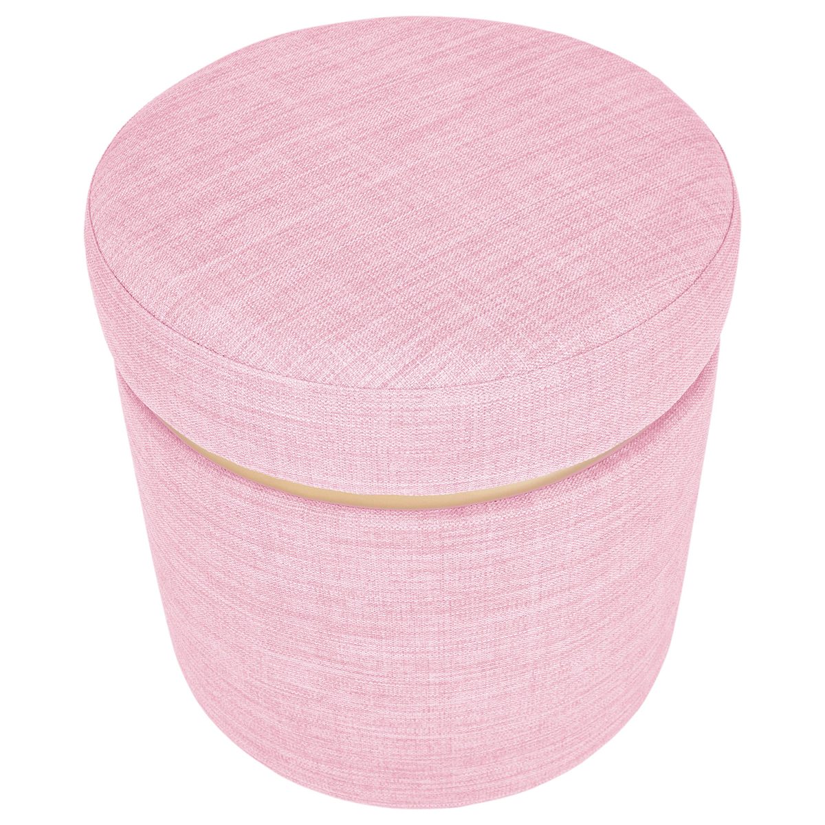 Amazon Brand – Rivet Asher Modern Storage Ottoman, 15.75"W, Fabric, Pink