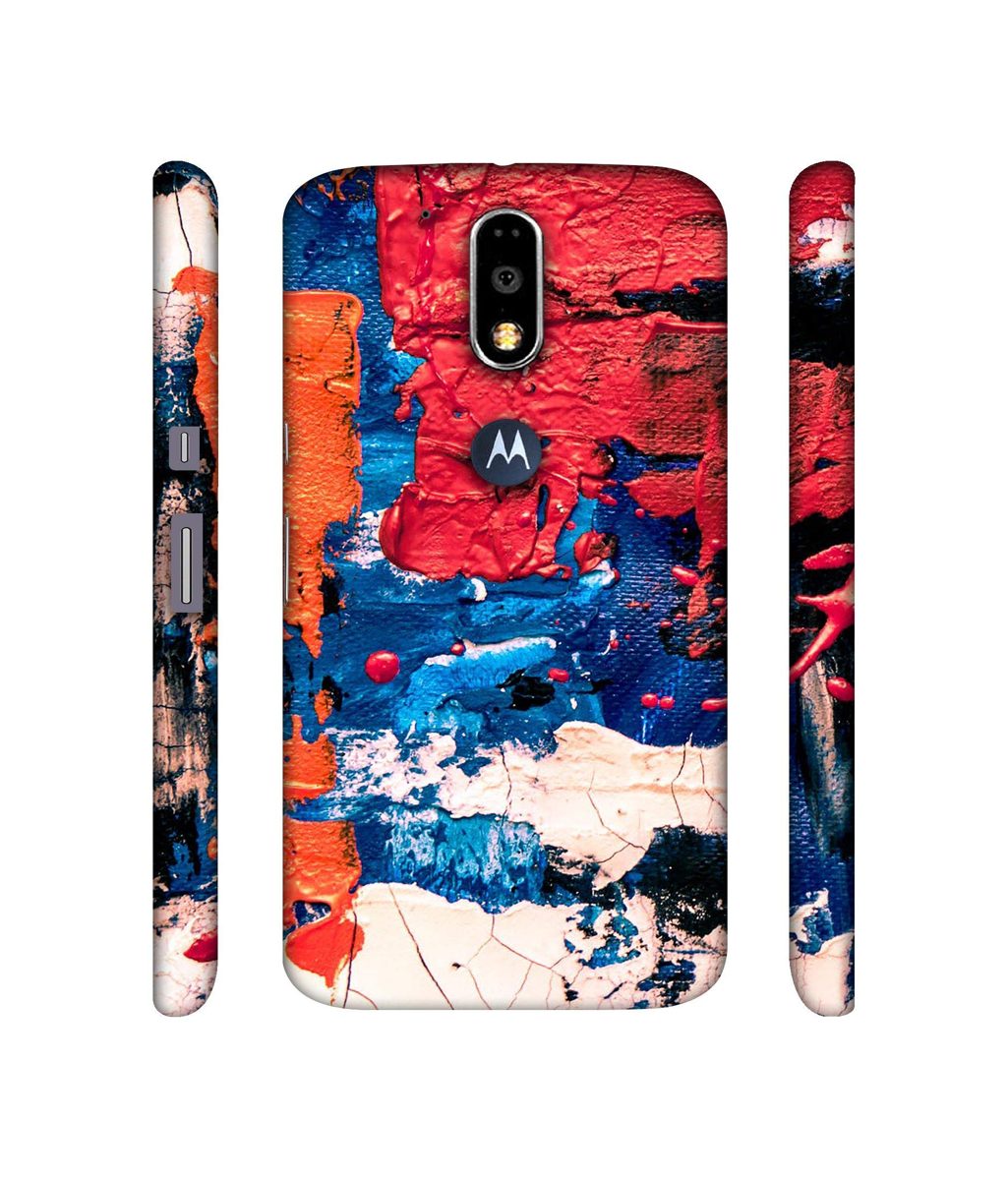 Amazon Brand - Solimo Designer Colors Texture 3D Printed Hard Back Case Mobile Cover for Motorola Moto G4 Plus (with Logo Cut)