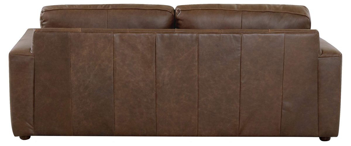 Amazon Brand – Stone & Beam Abigail Leather Sofa, 86"W, Dark Brown