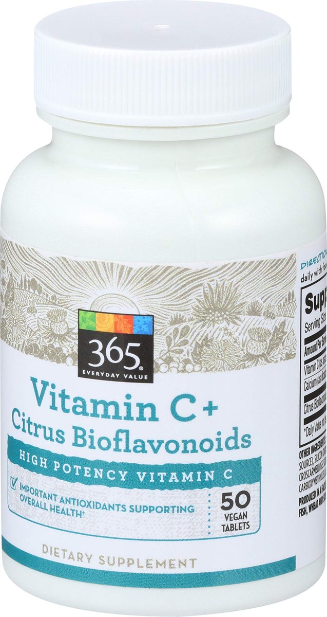 365 Everyday Value, Vitamin C + Citrus Bioflavonoids, 50 ct