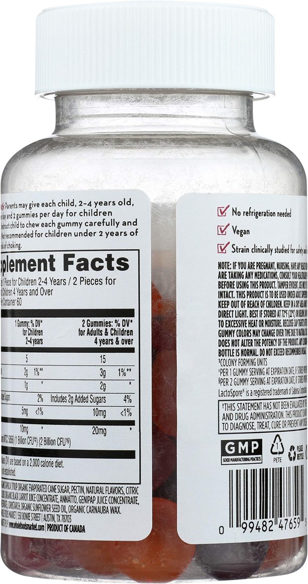 365 Everyday Value, Kid's Gummy Probiotic, Assorted Fruit Flavors, 60 ct