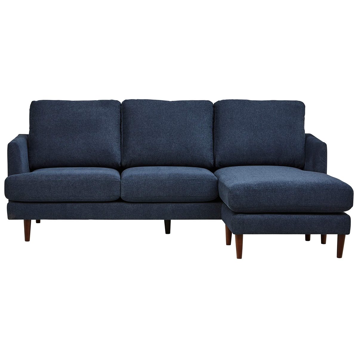 Amazon Brand – Rivet Goodwin Modern Sectional Sofa, 88.6"W, Navy Blue
