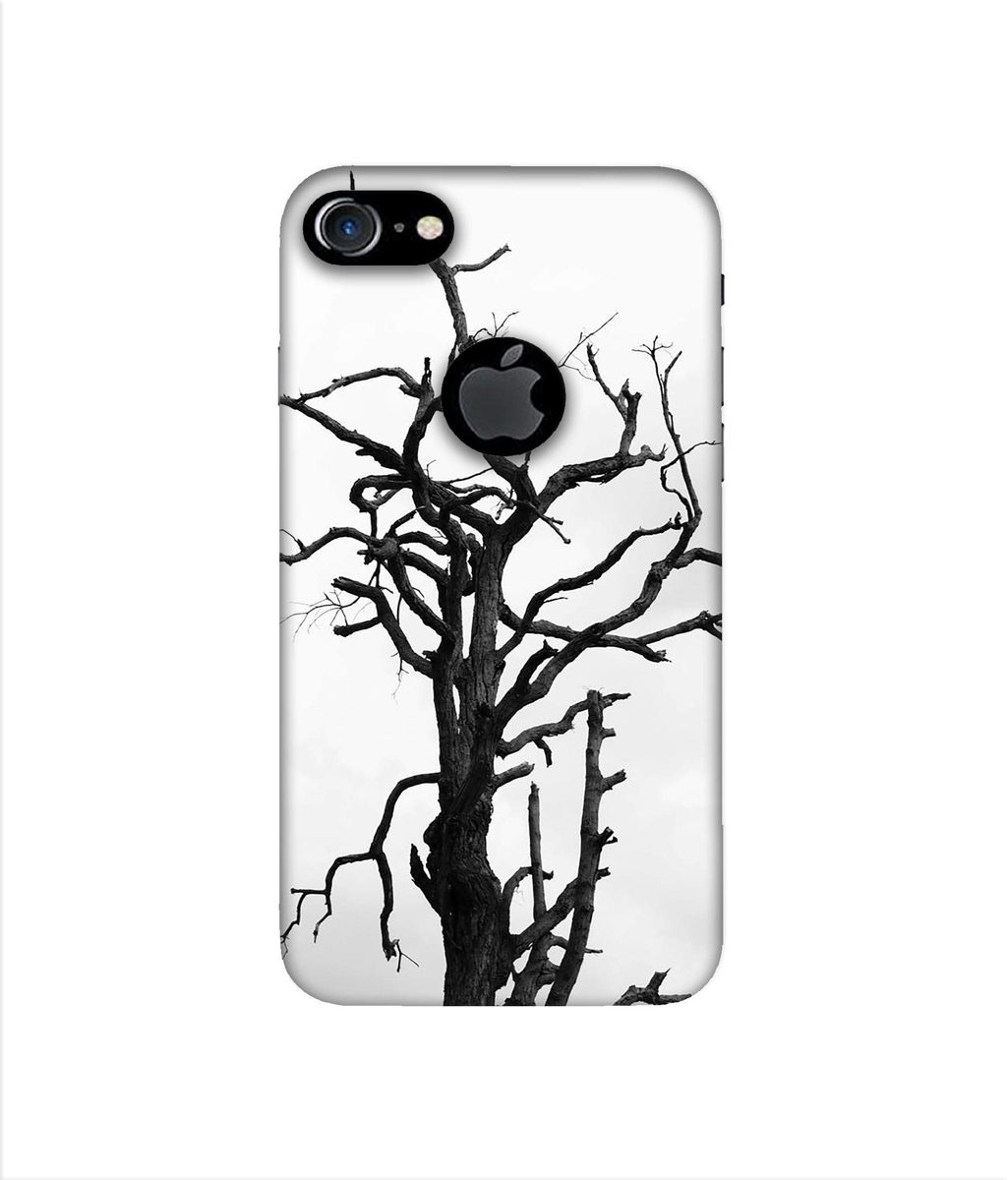 Amazon Brand - Solimo Designer Dark Tree 3D Printed Hard Back Case Mobile Cover for Apple iPhone 7 (with Logo Cut)