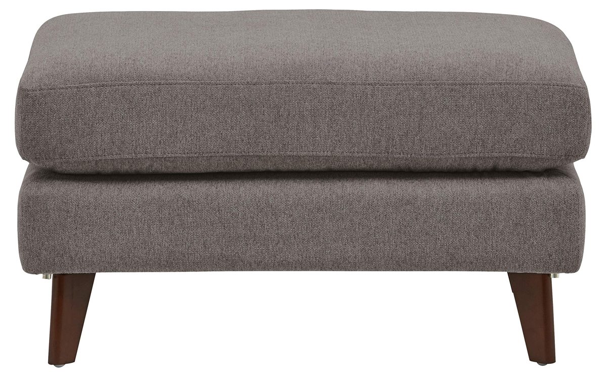 Amazon Brand – Rivet Sloane Mid-Century Modern Ottoman with Tapered Legs, 31.9"W, Storm Gray