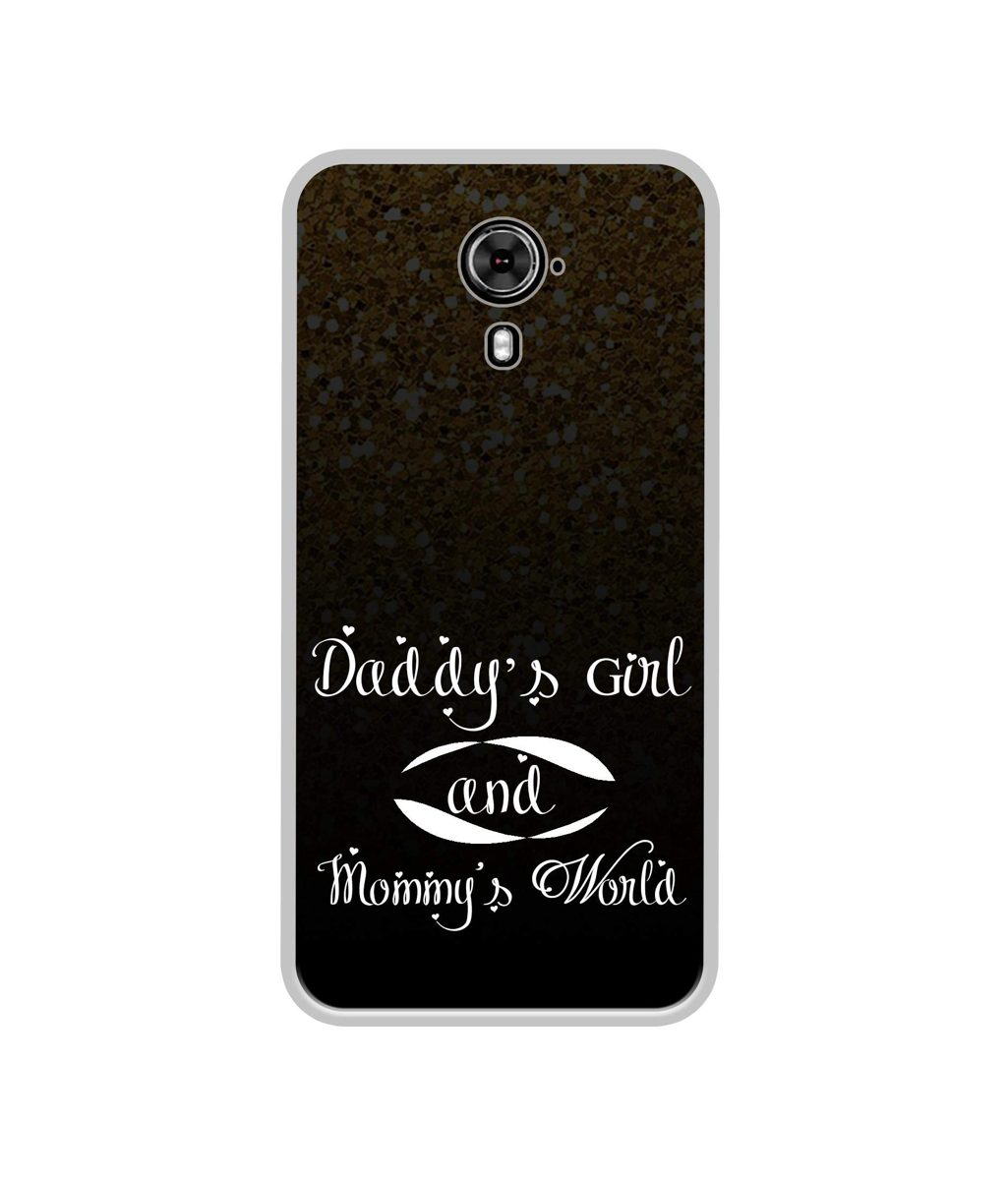 Amazon Brand - Solimo Designer Daddy's Girl and Mummy World UV Printed Soft Back Case Mobile Cover for Micromax Yu Yureka Black