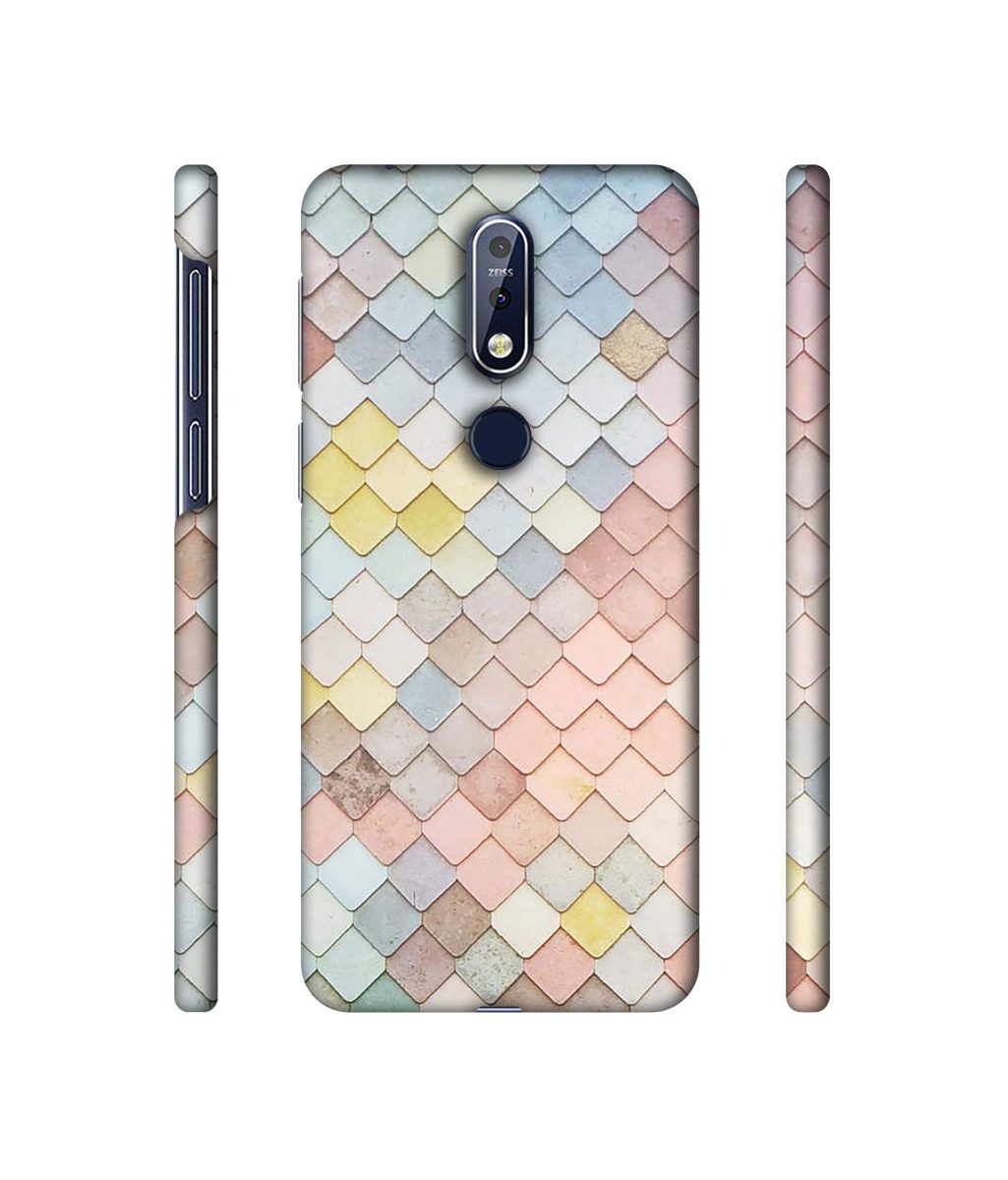 Amazon Brand - Solimo Designer Small Squre Texture 3D Printed Hard Back Case Mobile Cover for Nokia 7.1