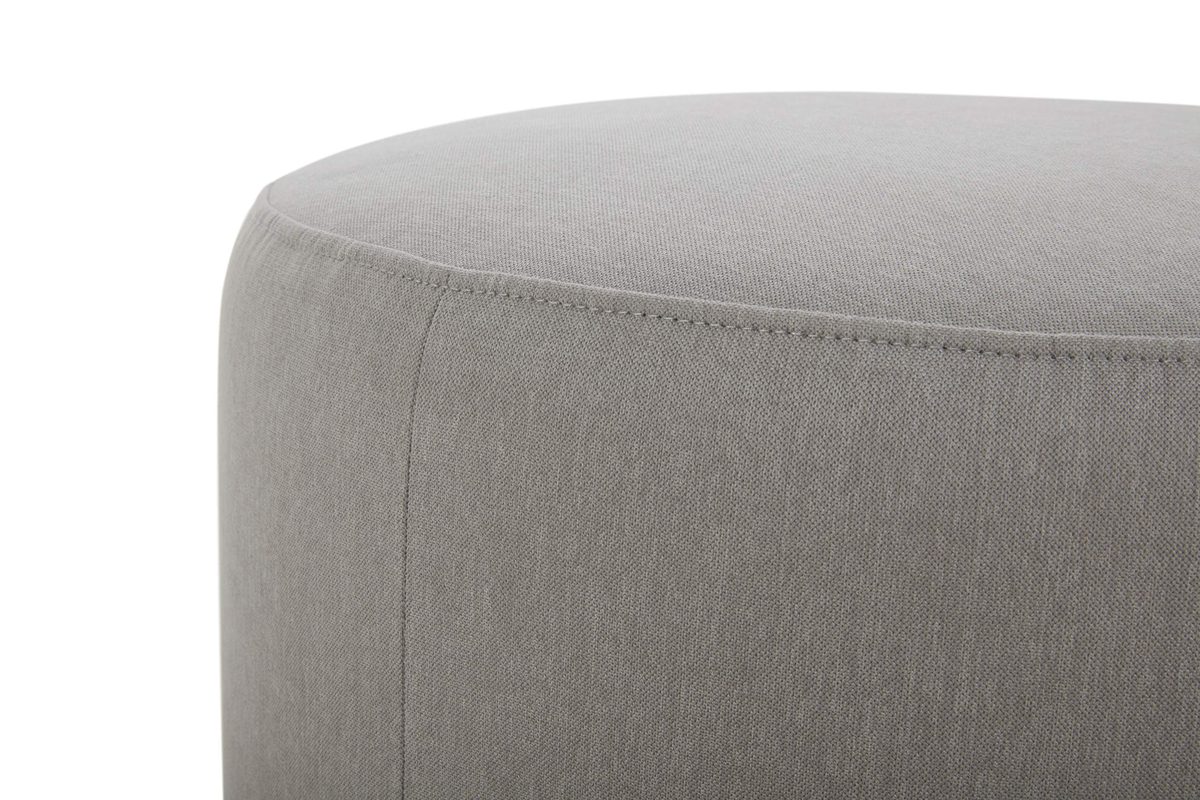 Amazon Brand – Rivet Tompkins Contemporary Foam-Padded Fabric Ottoman, 24"W, Slate (Renewed)