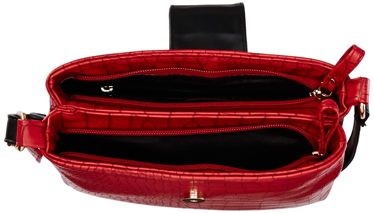 Amazon Brand - Eden & Ivy Women's Sling Bag (Red)
