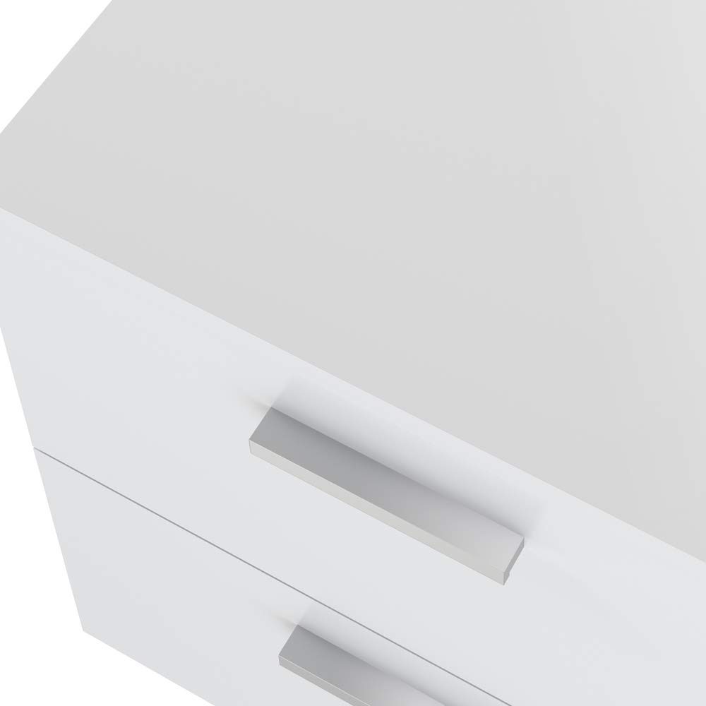 Amazon Brand - Movian Kolva 2-Drawer Bedside Table, 45 x 38 x 47cm, White