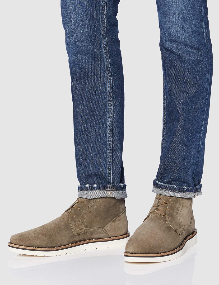 find. Men's Sports Sole Chukka Boots, Green (Khaki), 12 UK