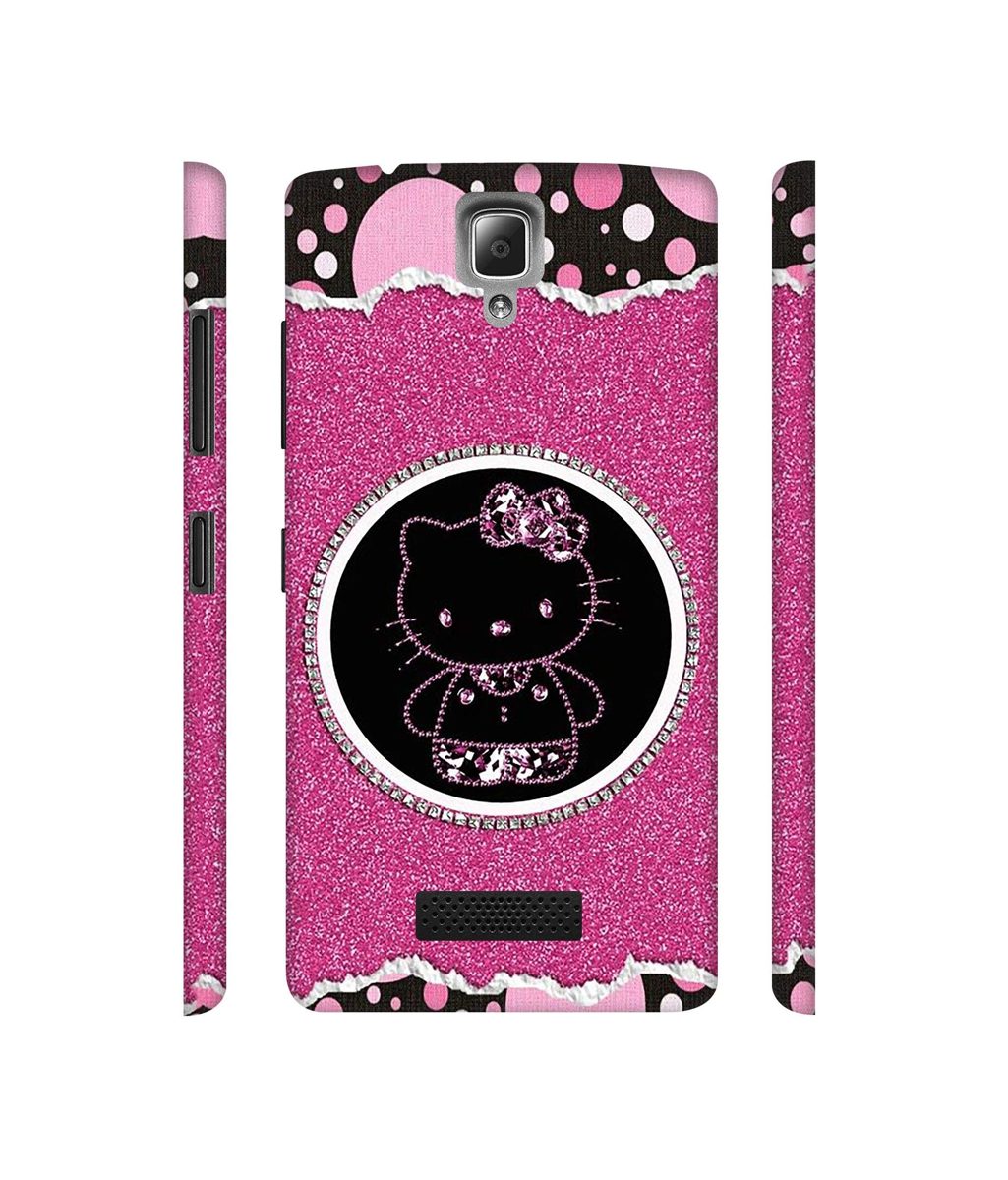 Amazon Brand - Solimo Designer Kitty with Glitter 3D Printed Hard Back Case Mobile Cover for Lenovo A2010