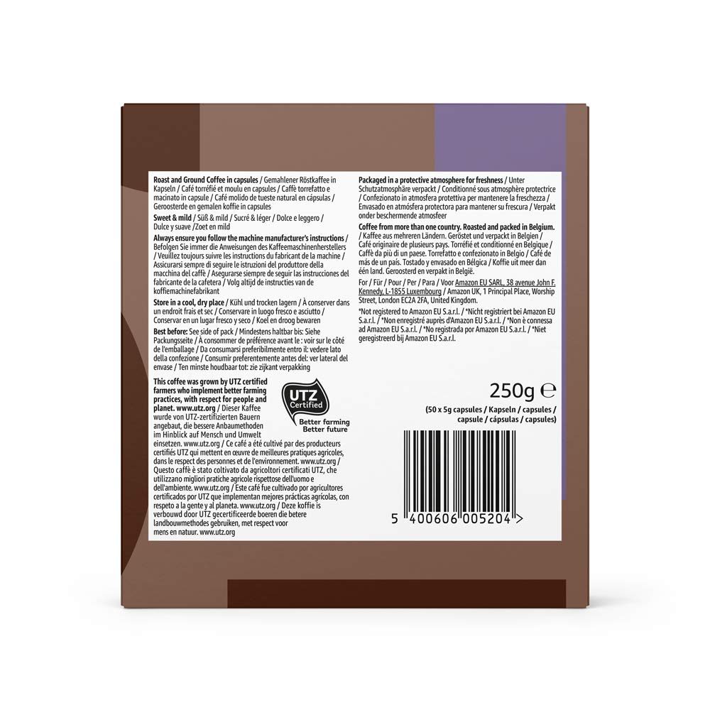 Amazon Brand Solimo Nespresso Compatible Lungo capsules- UTZ certified, 100 capsules (2 x 50)