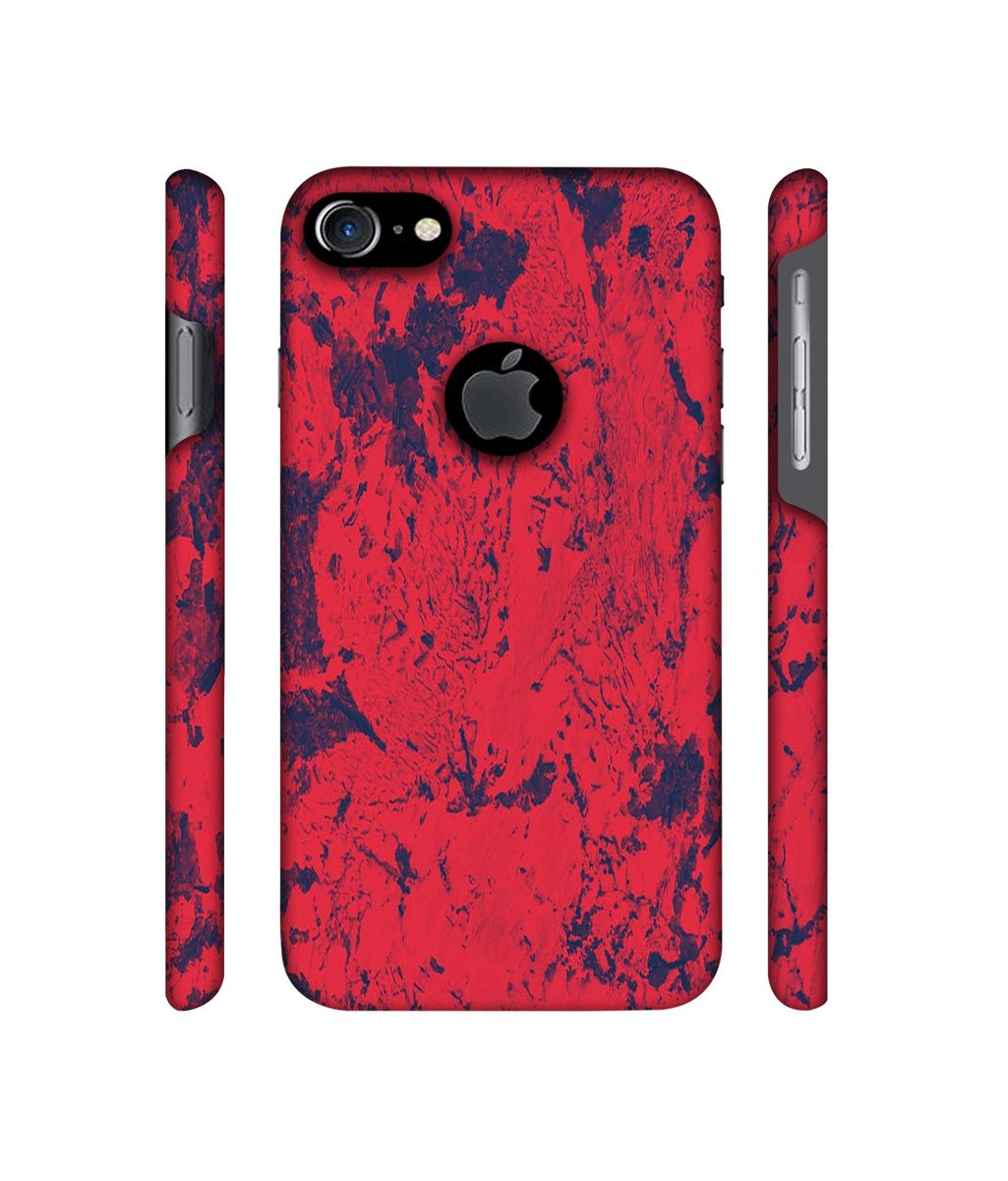 Amazon Brand - Solimo Designer Red Paint 3D Printed Hard Back Case Mobile Cover for Apple iPhone 7 (with Logo Cut)