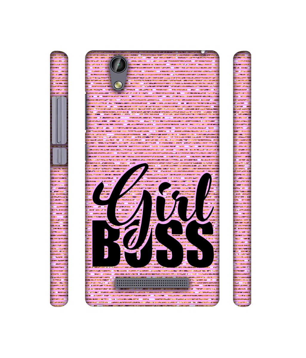 Amazon Brand - Solimo Designer Girl Boss On Pink Sparkle 3D Printed Hard Back Case Mobile Cover for Gionee F103