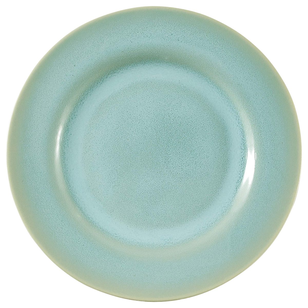 Rivet Corwin Modern Reactive-Glaze Stoneware 18-Piece Dinnerware Set, Service for 6, Turquoise