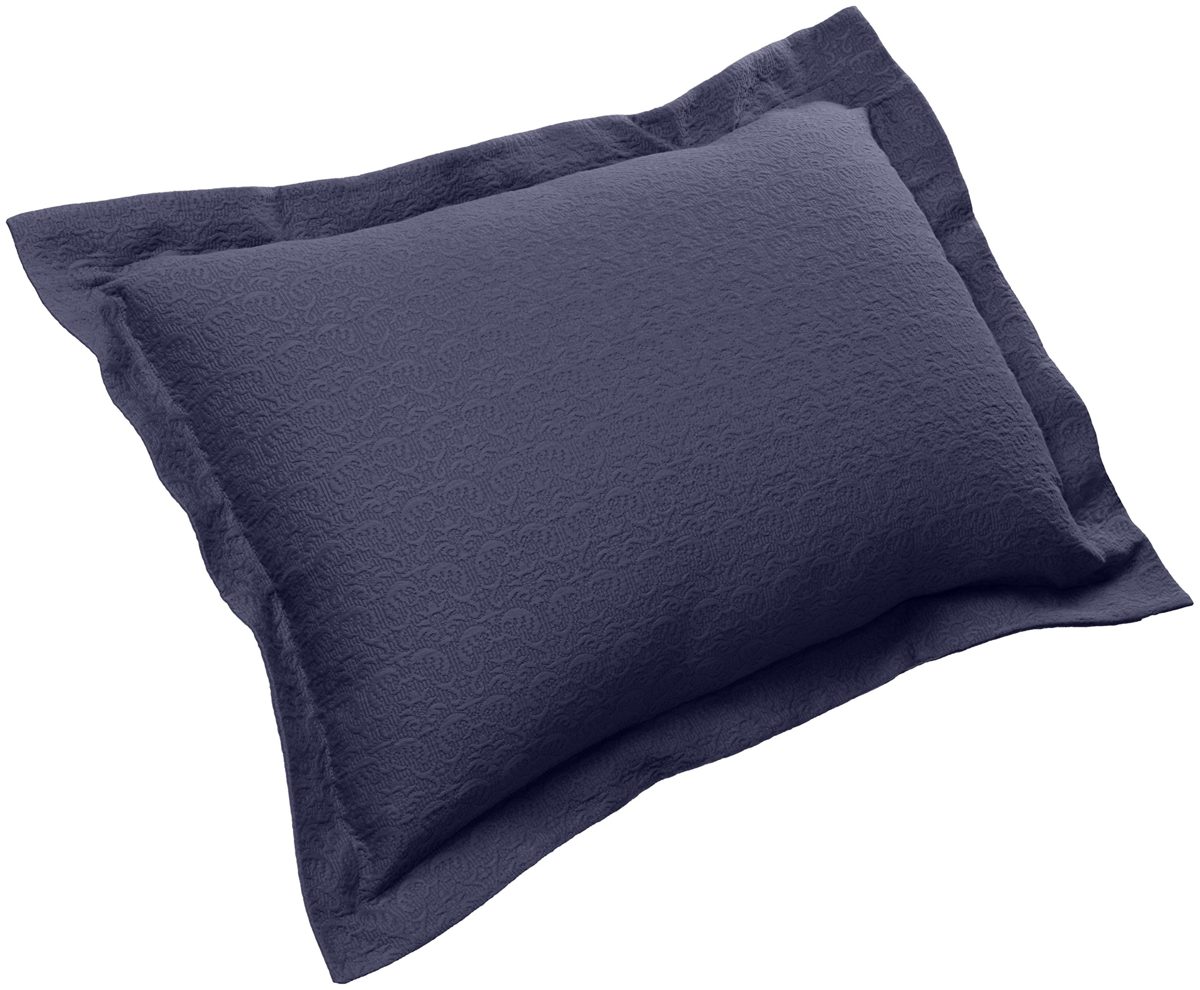 Pinzon Avalon Matelasse Jacquard Sham - Standard, Indigo Blue