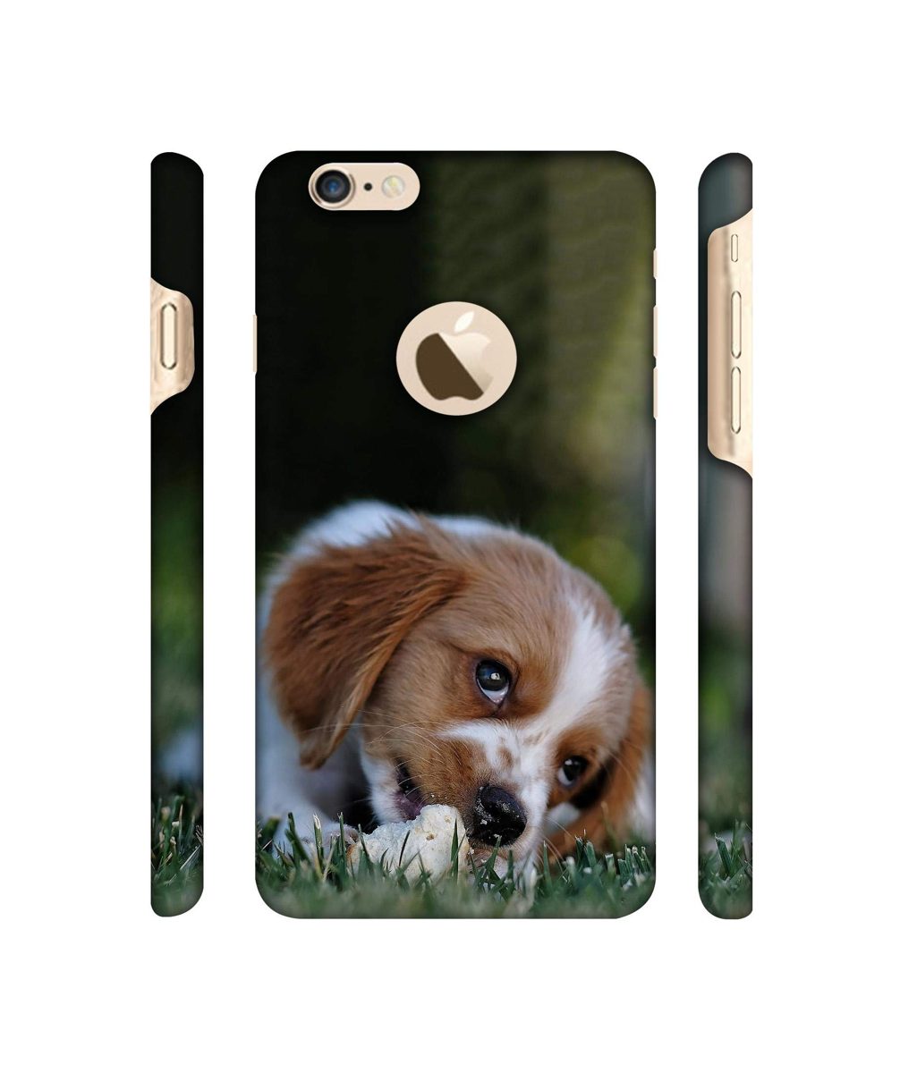 Amazon Brand - Solimo Designer Cute Puppy 3D Printed Hard Back Case Mobile Cover for Apple iPhone 6 / 6S (Logo Cut)