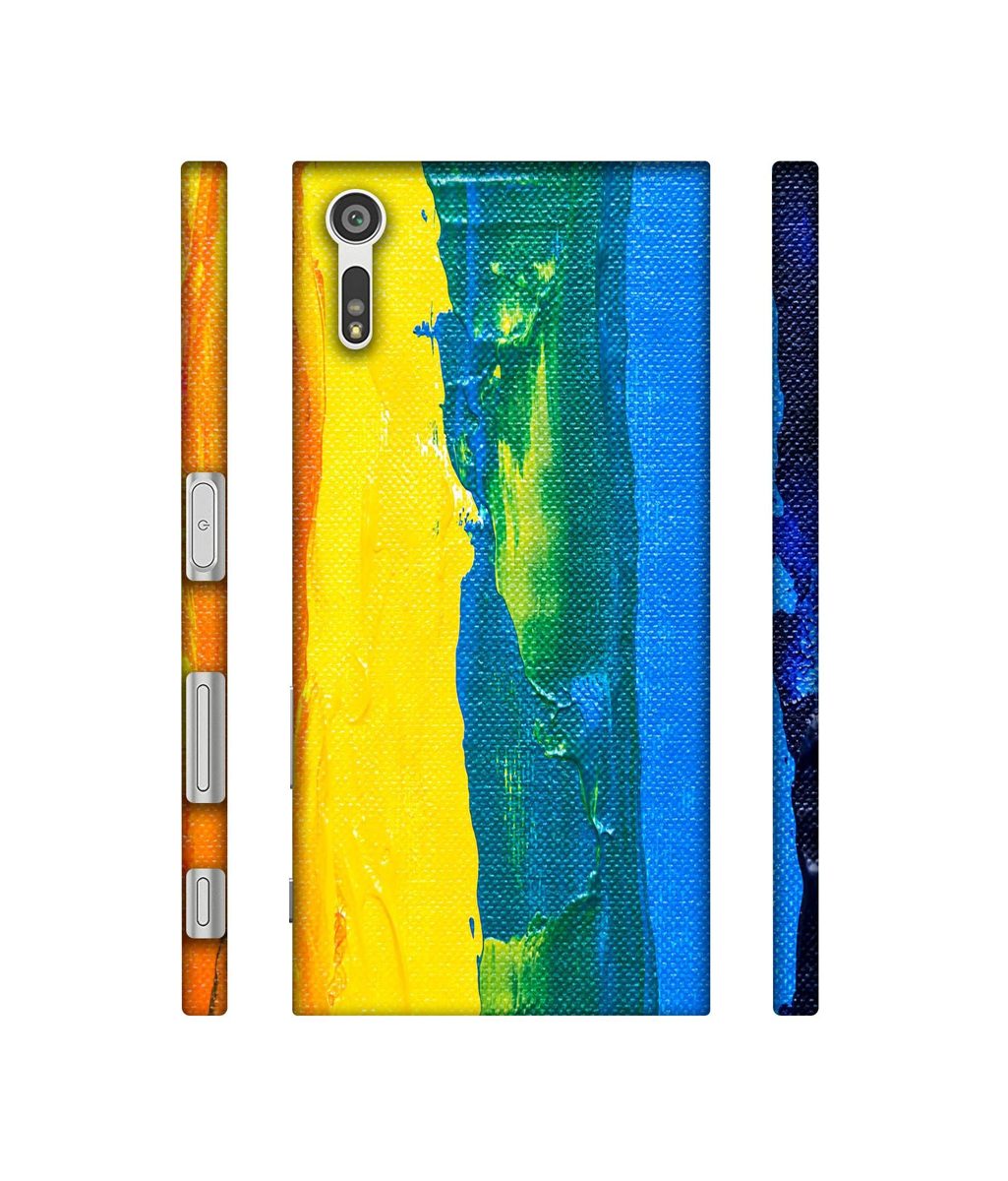 Amazon Brand - Solimo Designer Multicolor Line Color On Canvas 3D Printed Hard Back Case Mobile Cover for Sony Xperia XZ Dual