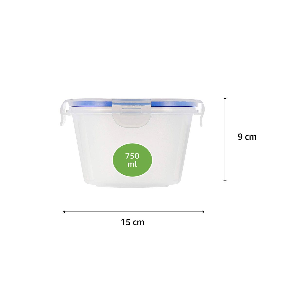 (Renewed) Amazon Brand - Solimo Plastic Kitchen Storage Container Set, 7-Pieces, Blue