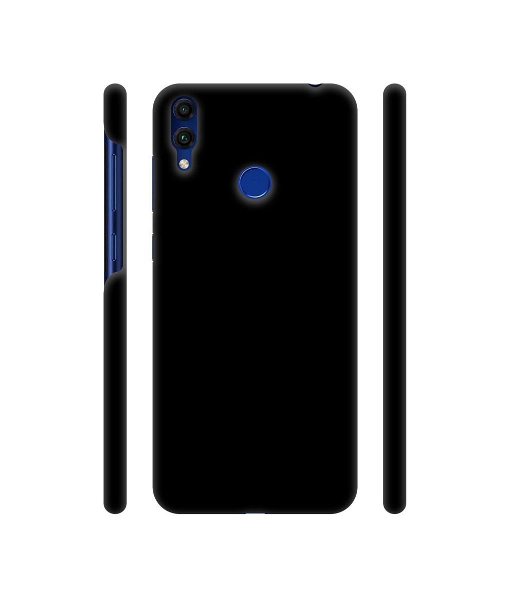 Amazon Brand - Solimo Designer Solid Black 3D Printed Hard Back Case Mobile Cover for Huawei Honor 8C