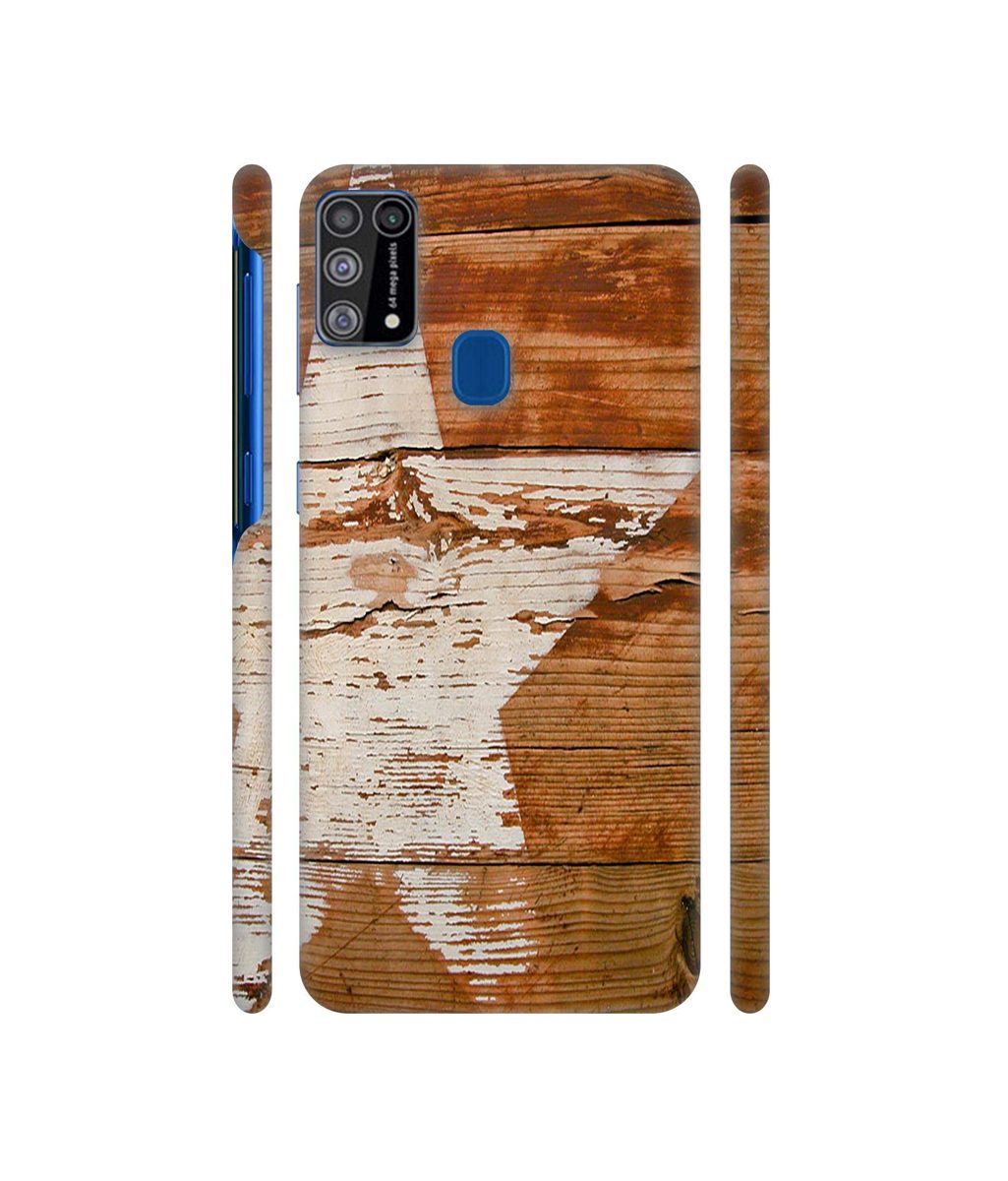 Amazon Brand - Solimo Designer Star Impression On Wood 3D Printed Hard Back Case Mobile Cover for Samsung Galaxy M31