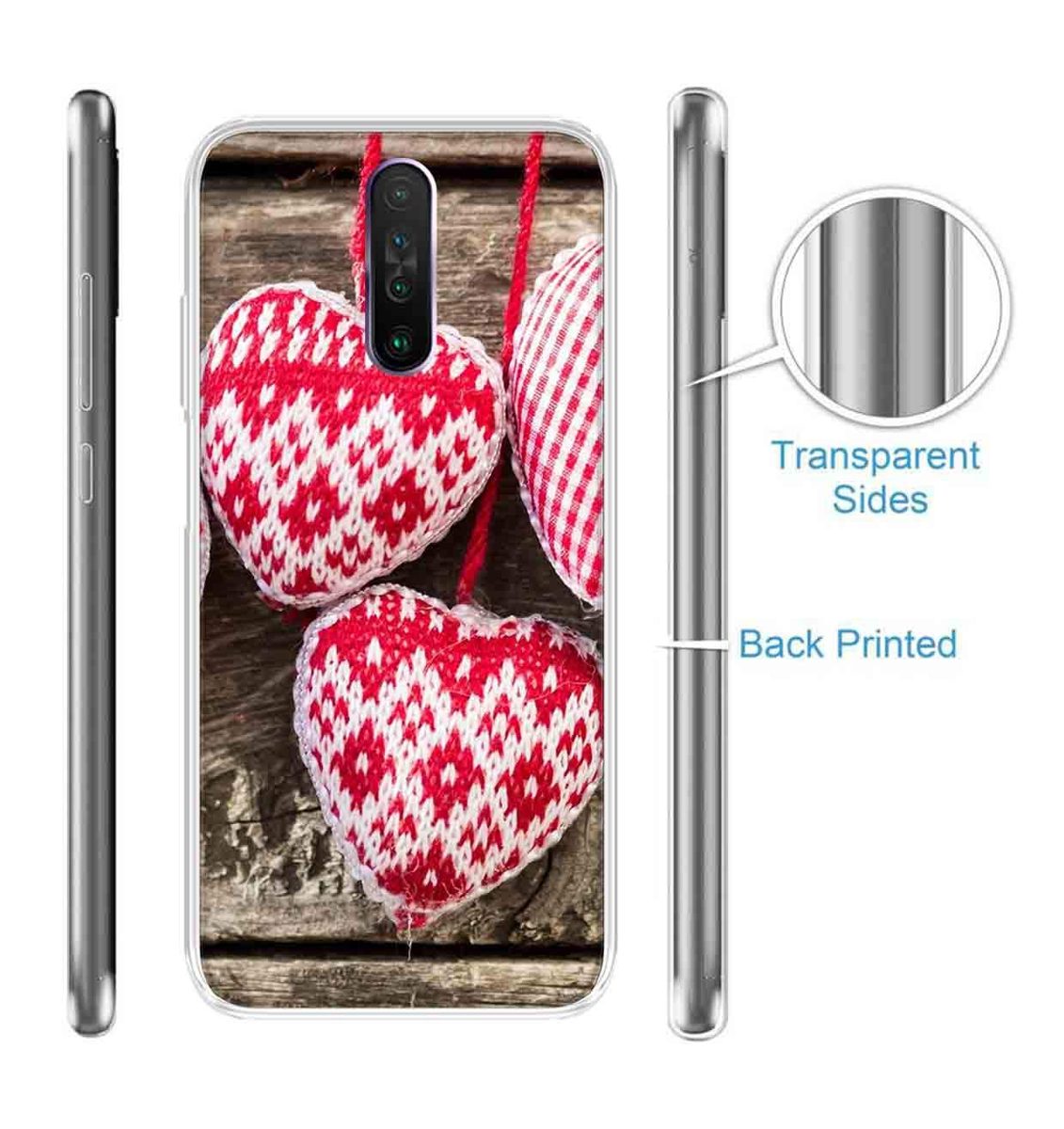 Amazon Brand - Solimo Designer Multicolor Thread Heart Abstract Design Printed Soft Back Case Mobile Cover for Poco X2 / Xiaomi Redmi K30