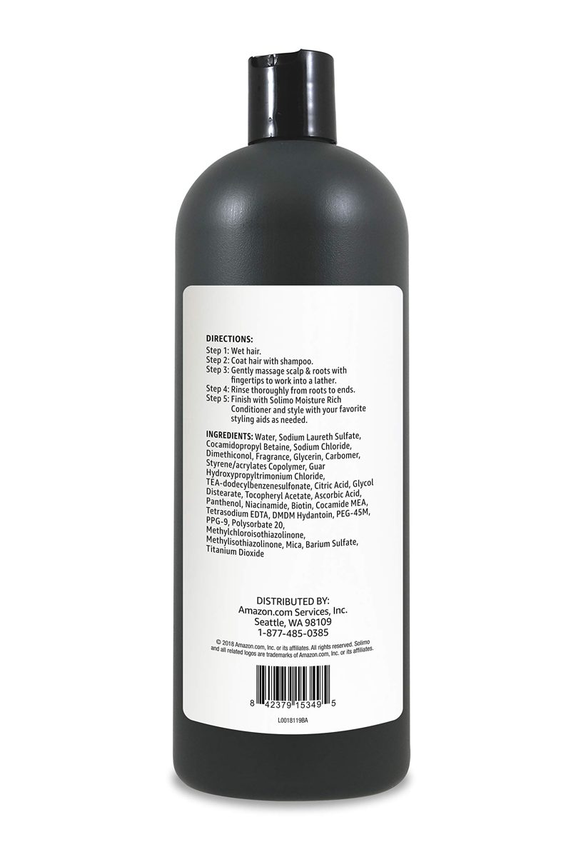 Amazon Brand - Solimo Moisture Rich Shampoo, 28 Fluid Ounce