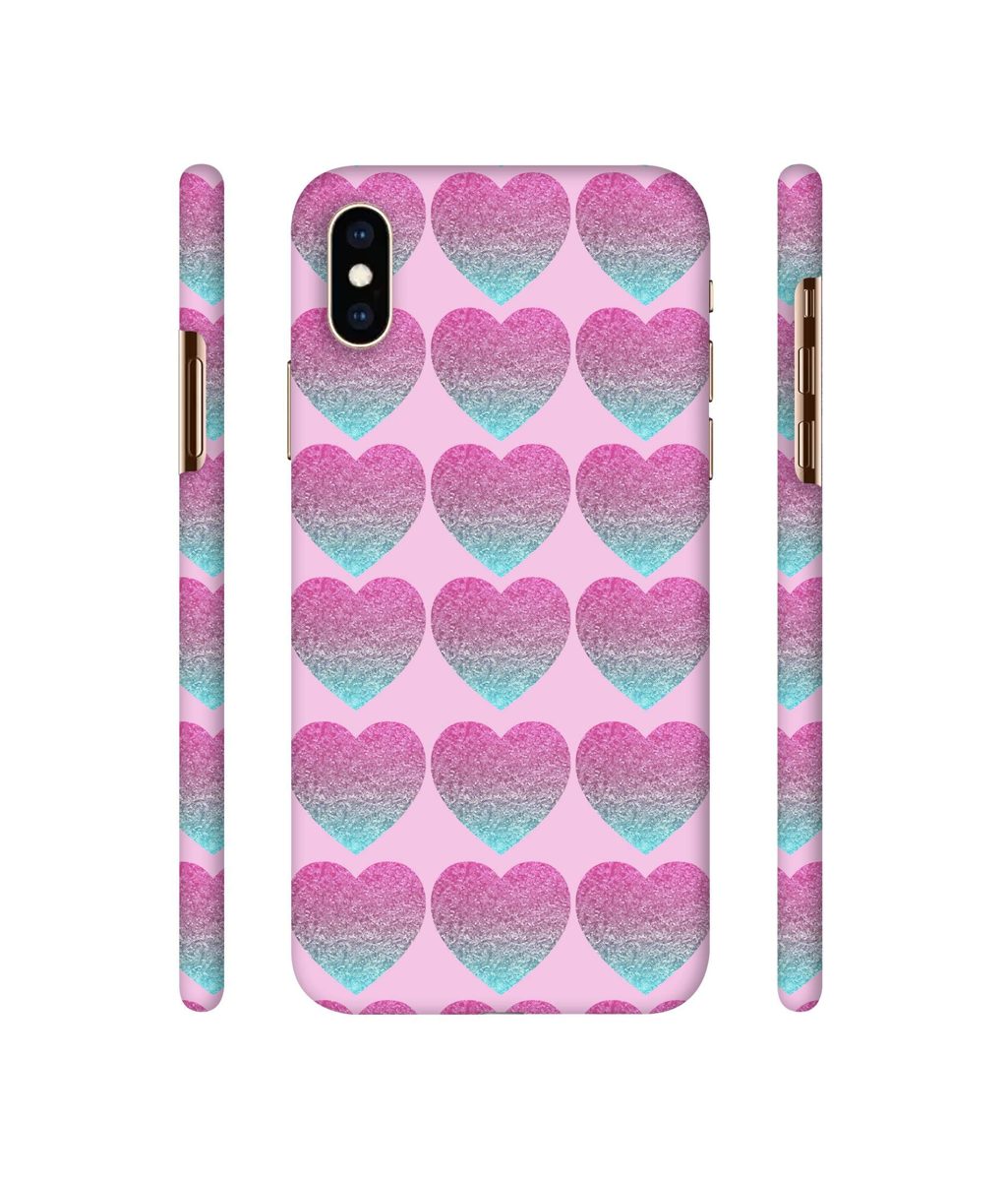 Amazon Brand - Solimo Designer Sparkle Heart Texture 3D Printed Hard Back Case Mobile Cover for Apple iPhone Xs Max