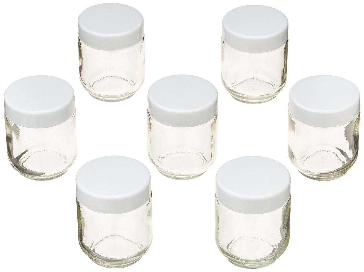 AmazonBasics Yoghurt Maker with Timer and 7 Glasses, Individual