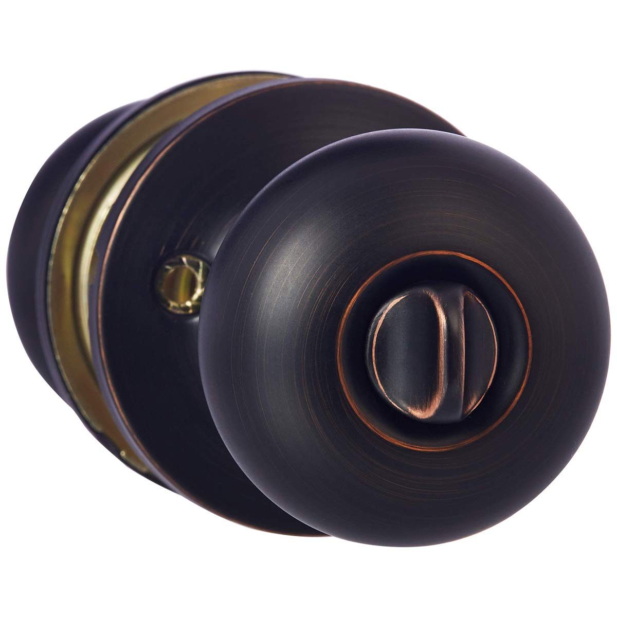 AmazonBasics Privacy Door Knob - Round - Oil Rubbed Bronze