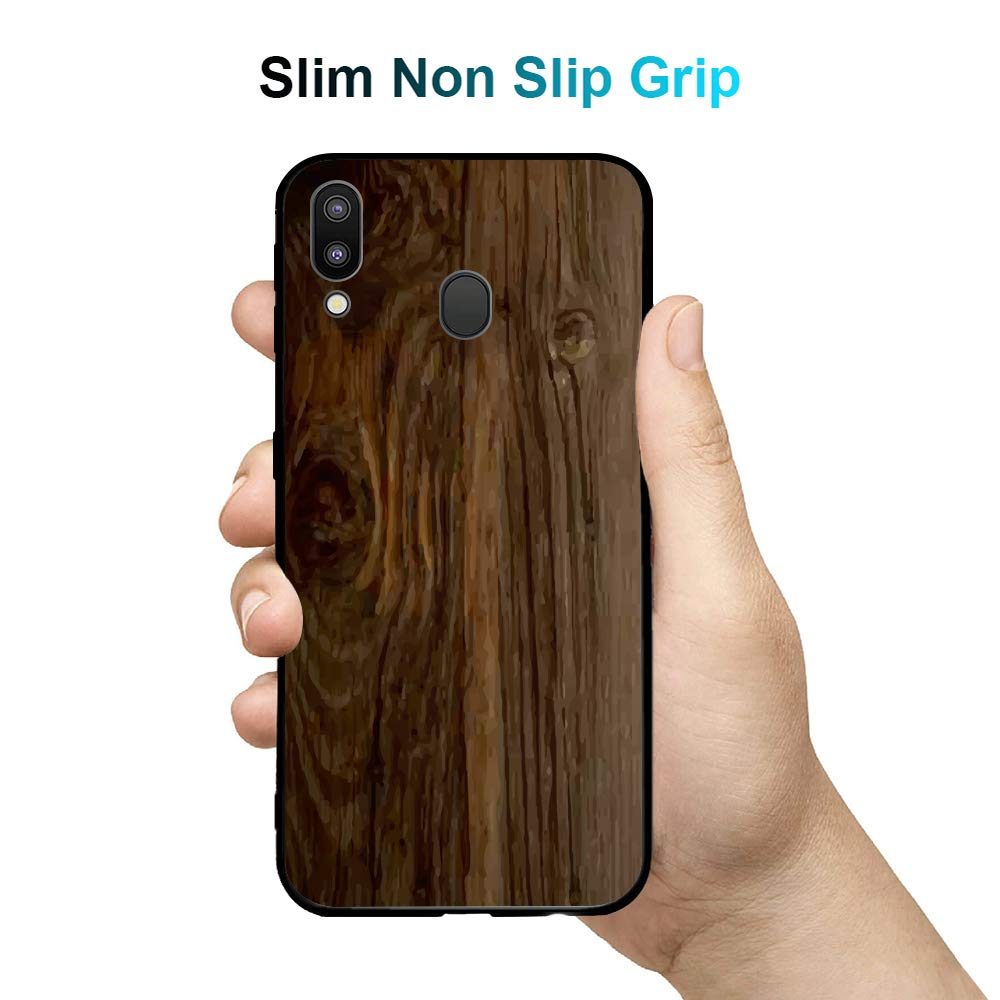 Amazon Brand - Solimo Designer Wooden Texture Printed Hard Back Case Mobile Cover for Samsung Galaxy M20